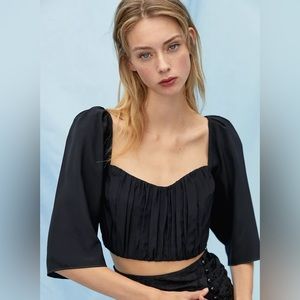 Wilfred Le Fou Samba Silk Crop Top Blouse